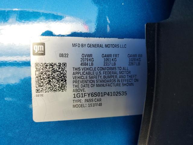 1G1FY6S01P4102535 - 2023 CHEVROLET BOLT EUV L BLUE photo 10