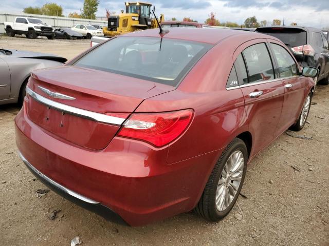 1C3CCBCG7CN120365 - 2012 CHRYSLER 200 LIMITE RED photo 4