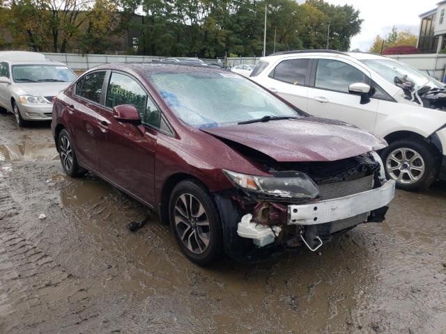 19XFB2F94DE260128 - 2013 HONDA CIVIC EXL Tünd qırmızı foto 1
