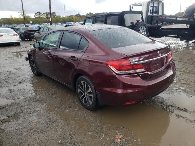 19XFB2F94DE260128 - 2013 HONDA CIVIC EXL Tünd qırmızı foto 3