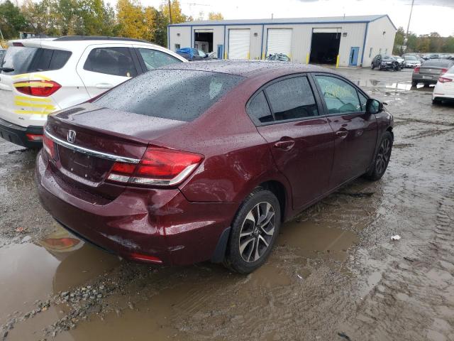 19XFB2F94DE260128 - 2013 HONDA CIVIC EXL Tünd qırmızı foto 4