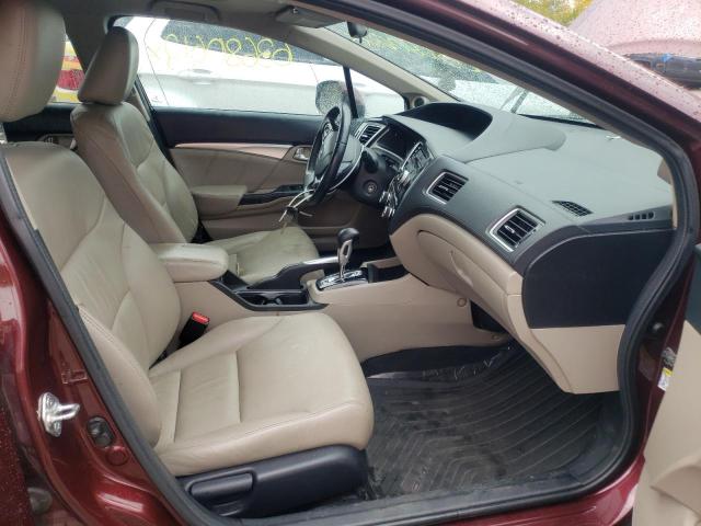 19XFB2F94DE260128 - 2013 HONDA CIVIC EXL Tünd qırmızı foto 5