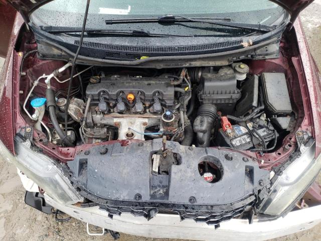 19XFB2F94DE260128 - 2013 HONDA CIVIC EXL Tünd qırmızı foto 7
