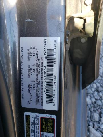 JM1BL1H5XA1186261 - 2010 MAZDA 3 S GRAY photo 10