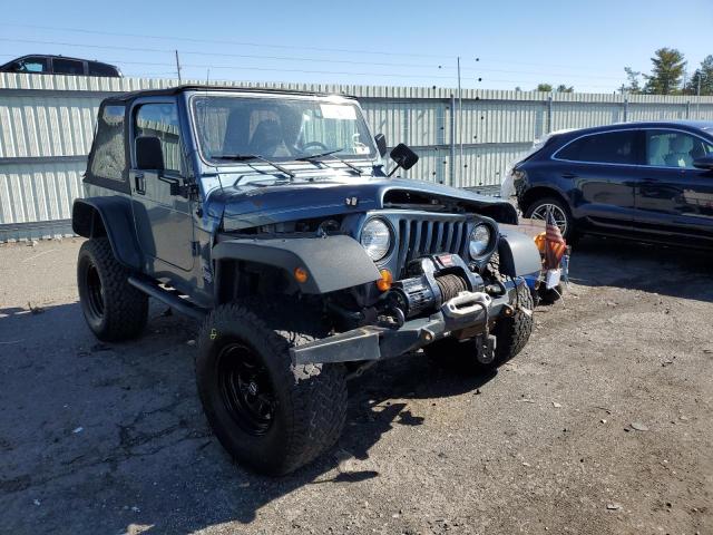 1J4FA49S71P375650 - 2001 JEEP WRANGLER BLUE photo 1