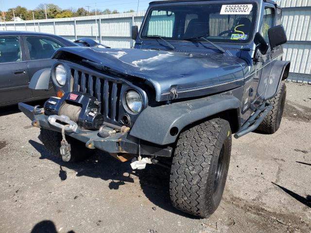 1J4FA49S71P375650 - 2001 JEEP WRANGLER BLUE photo 9