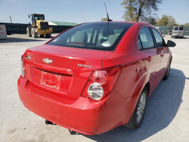 1G1JA5SH4C4217137 - 2012 CHEVROLET SONIC LS RED photo 4