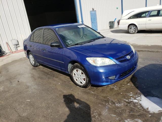 1HGES16355L005919 - 2005 HONDA CIVIC DX V BLUE photo 1