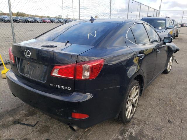 JTHCF5C26B5045728 - 2011 LEXUS IS 250 BLACK photo 4