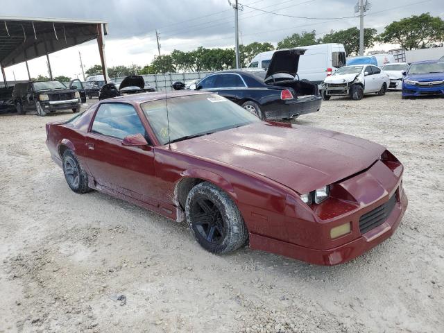 1G1FP23T5ML122082 - 1991 CHEVROLET CAMARO RS BURGUNDY photo 1