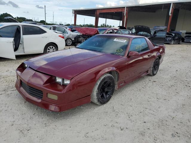 1G1FP23T5ML122082 - 1991 CHEVROLET CAMARO RS BURGUNDY photo 2