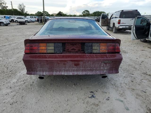 1G1FP23T5ML122082 - 1991 CHEVROLET CAMARO RS BURGUNDY photo 6