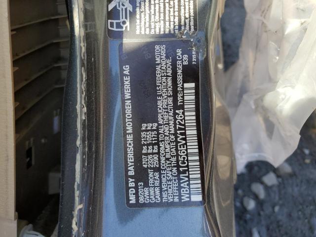 WBAVL1C56EVY17264 - 2014 BMW X1 XDRIVE2 GRAY photo 10