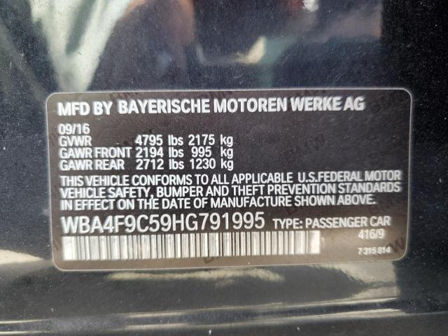 WBA4F9C59HG791995 - 2017 BMW 430XI GRAN BLACK photo 10