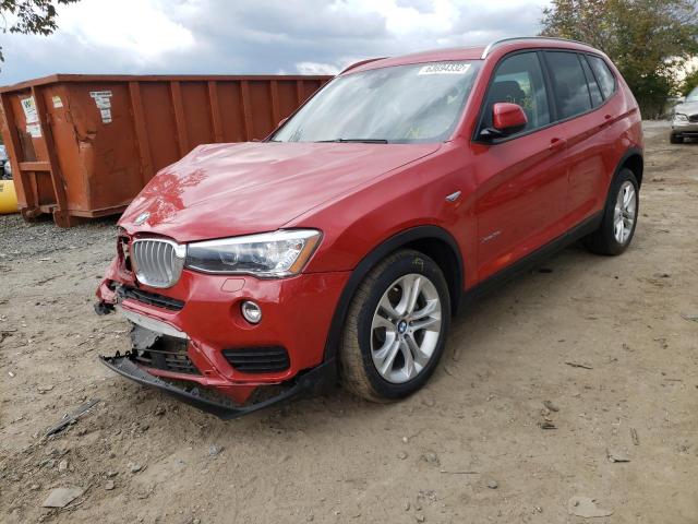 5UXWX7C52G0S15961 - 2016 BMW X3 RED photo 2