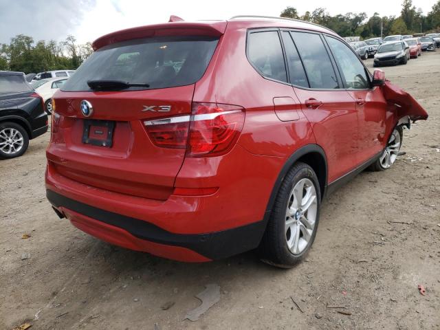 5UXWX7C52G0S15961 - 2016 BMW X3 RED photo 4