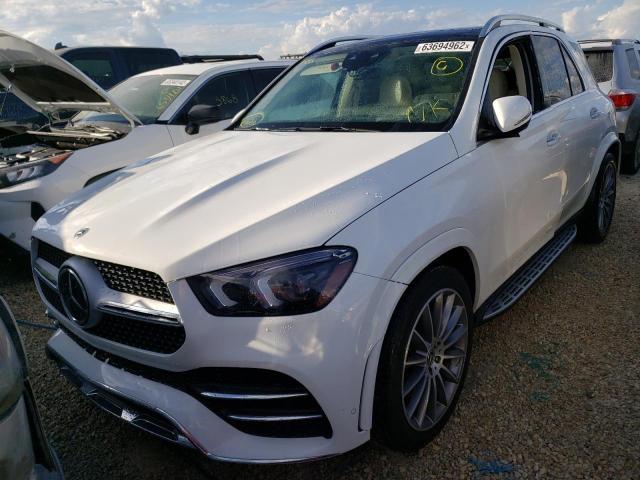 4JGFB5KB9NA583021 - 2022 MERCEDES-BENZ GLE 450 4M WHITE photo 2