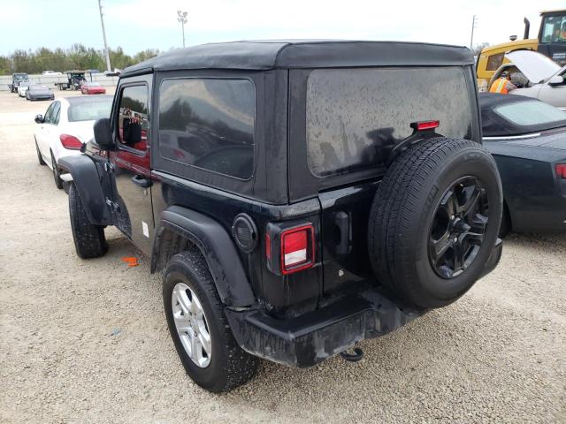 1C4GJXAN9JW145552 - 2018 JEEP WRANGLER S BLACK photo 3