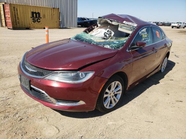 1C3CCCAB4FN567043 - 2015 CHRYSLER 200 LIMITE MAROON photo 2