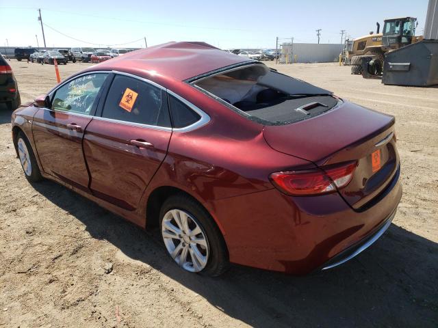 1C3CCCAB4FN567043 - 2015 CHRYSLER 200 LIMITE MAROON photo 3