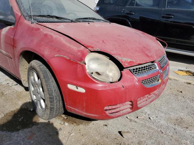 1B3ES56C15D181383 - 2005 DODGE NEON SXT RED photo 9