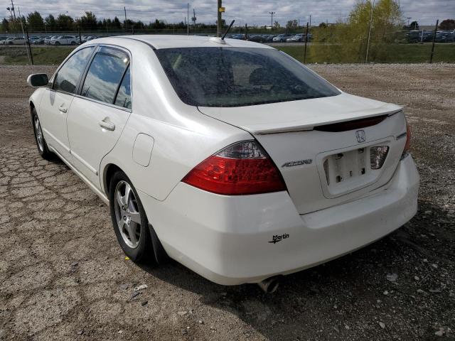 JHMCN36526C003586 - 2006 HONDA ACCORD HYB WHITE photo 3