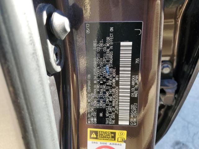 JTJZB1BA2D2006824 - 2013 LEXUS RX 450 BROWN photo 10