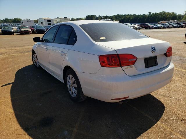 3VW2K7AJ1DM401866 - 2013 VOLKSWAGEN JETTA BASE WHITE photo 3