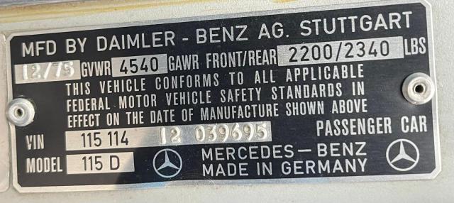 12039695 - 1976 MERCEDES-BENZ 170SD GRAY photo 10