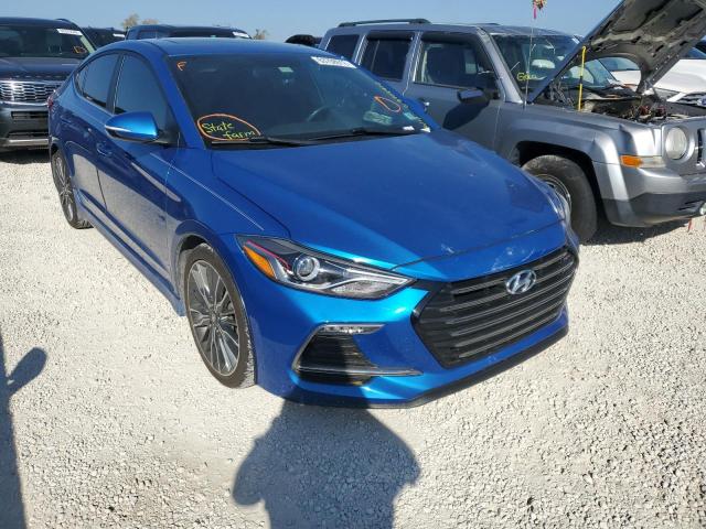 KMHD04LB7JU495177 - 2018 HYUNDAI ELANTRA SP BLUE photo 1