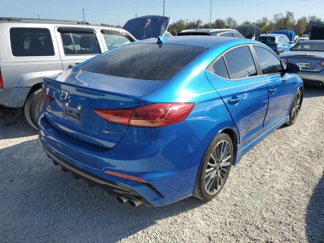 KMHD04LB7JU495177 - 2018 HYUNDAI ELANTRA SP BLUE photo 4