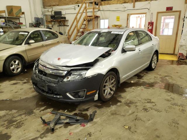 3FAHP0JA0CR300976 - 2012 FORD FUSION SEL SILVER photo 2