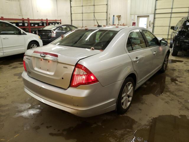 3FAHP0JA0CR300976 - 2012 FORD FUSION SEL SILVER photo 4