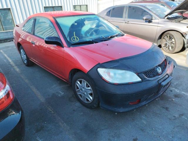 1HGEM22324L046500 - 2004 HONDA CIVIC DX V RED photo 1