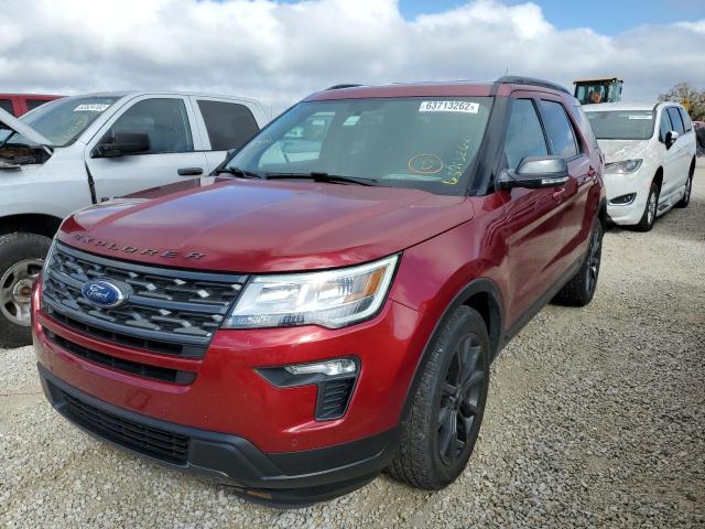 1FM5K7D83KGA40233 - 2019 FORD EXPLORER X RED photo 2