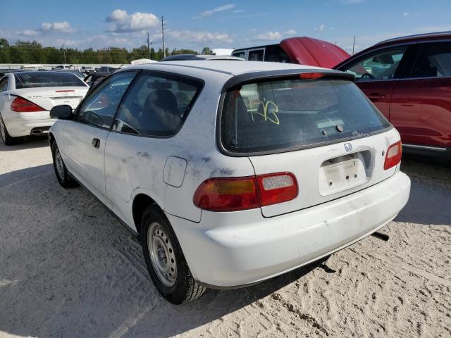 2HGEH2341NH539613 - 1992 HONDA CIVIC CX WHITE photo 3