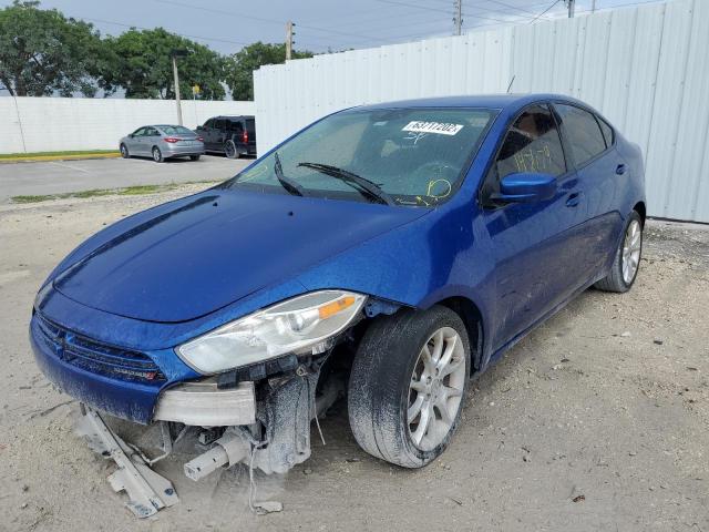 1C3CDFBA3DD100560 - 2013 DODGE DART SXT BLUE photo 2