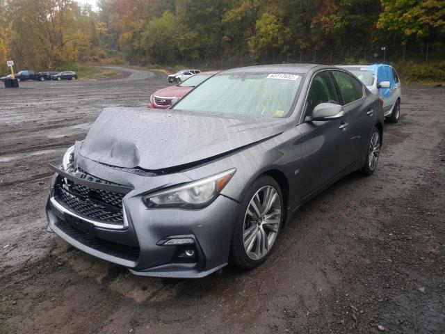 JN1EV7AR7JM436421 - 2018 INFINITI Q50 LUXE GRAY photo 2