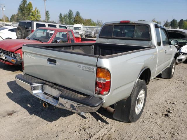 4TASM92N3YZ668792 - 2000 TOYOTA TACOMA XTR SILVER photo 4