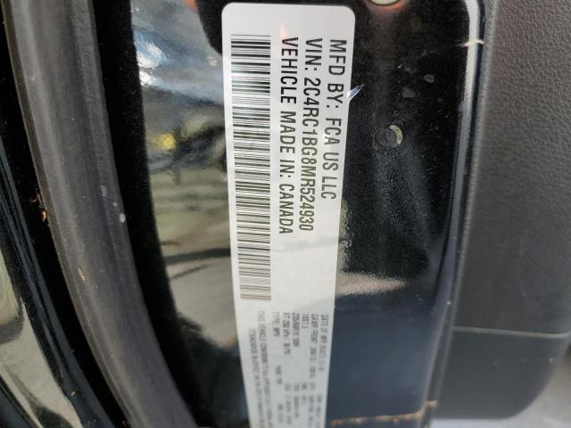 2C4RC1BG8MR524930 - 2021 CHRYSLER PACIFICA T Սև լուսանկար 10