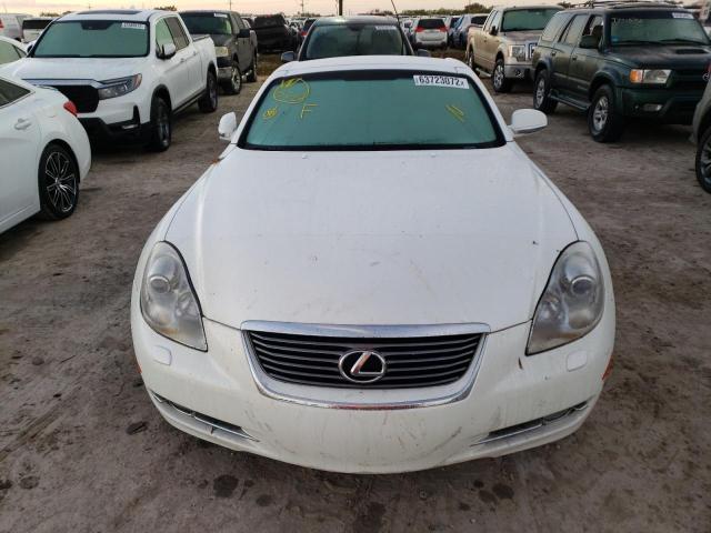 JTHFN45Y479012464 - 2007 LEXUS SC 430 WHITE photo 9