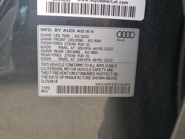 WA1LMAFE5FD****** - 2015 AUDI Q7 TDI PRE GRAY photo 10