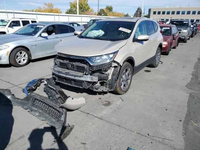 2HKRW2H84JH670585 - 2018 HONDA CR-V EXL BEIGE photo 2