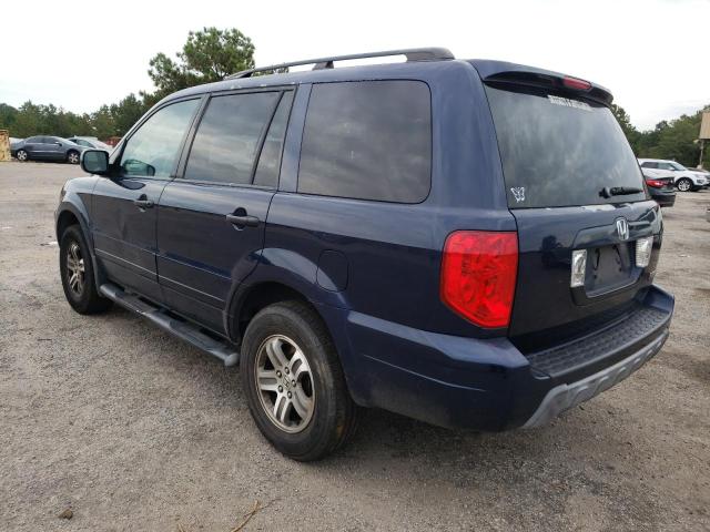 2HKYF18584H539384 - 2004 HONDA PILOT EXL BLUE photo 3