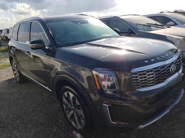 5XYP34HC1MG184151 - 2021 KIA TELLURIDE GRAY photo 1