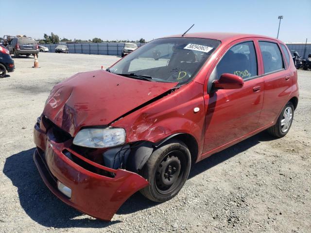 KL1TD69686B628811 - 2006 CHEVROLET AVEO BASE RED photo 2