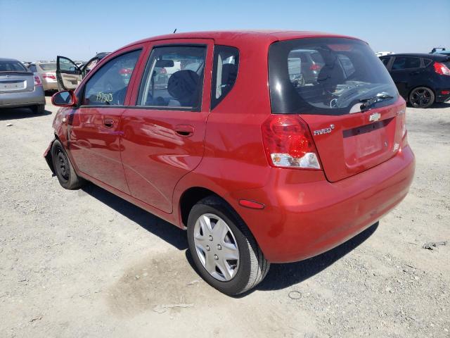 KL1TD69686B628811 - 2006 CHEVROLET AVEO BASE RED photo 3