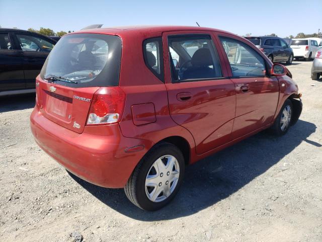 KL1TD69686B628811 - 2006 CHEVROLET AVEO BASE RED photo 4