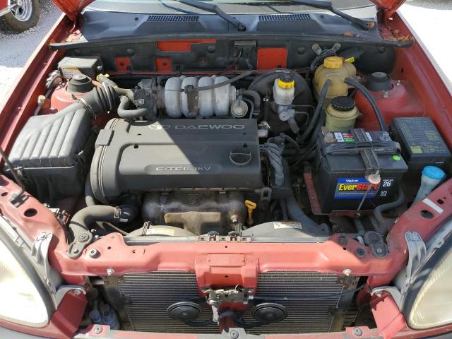 KLATA52641B639861 - 2001 DAEWOO LANOS S RED photo 7