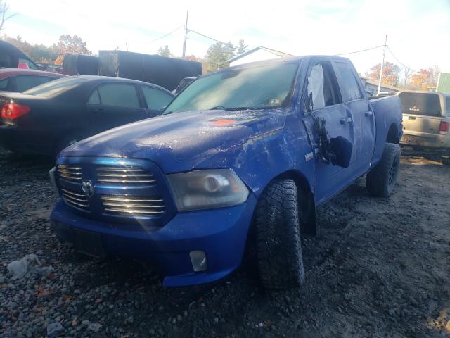 1C6RR7HT1GS110176 - 2016 RAM 1500 SPORT BLUE photo 2